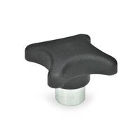 GN 6335.2 Hand Knob Technopolymer with Protruding Steel Bushing